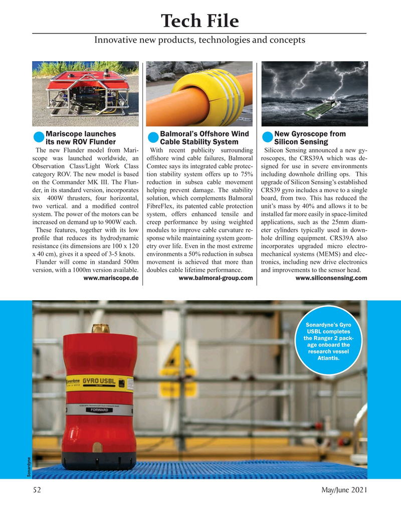 Marine Technology Magazine, page 52,  May 2021