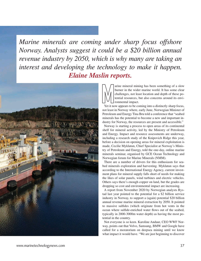 Marine Technology Magazine, page 37,  Jul 2021
