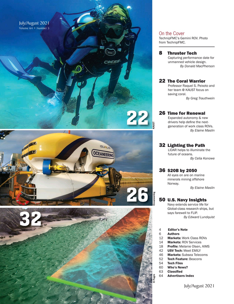Marine Technology Magazine, page 2,  Jul 2021