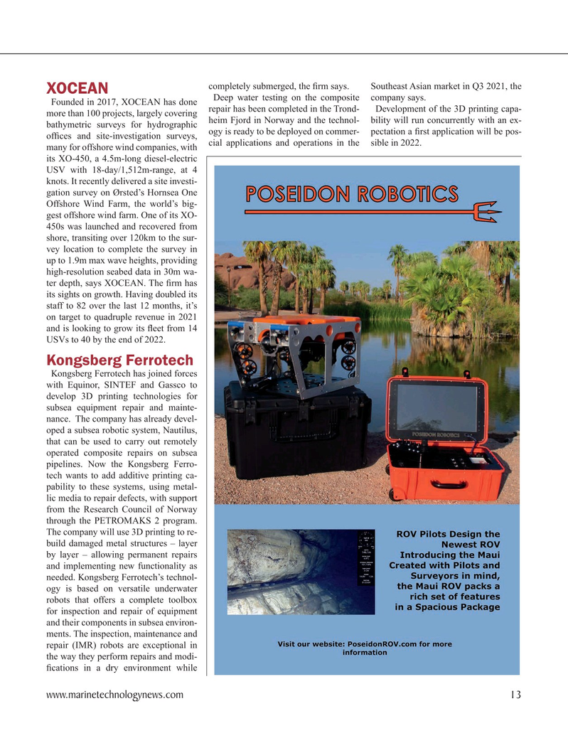 Marine Technology Magazine, page 13,  Sep 2021