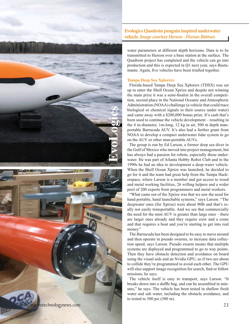 Marine Technology Magazine, page 23,  Sep 2021