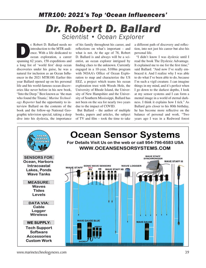 Marine Technology Magazine, page 39,  Sep 2021