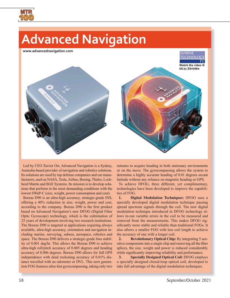 Marine Technology Magazine, page 58,  Sep 2021
