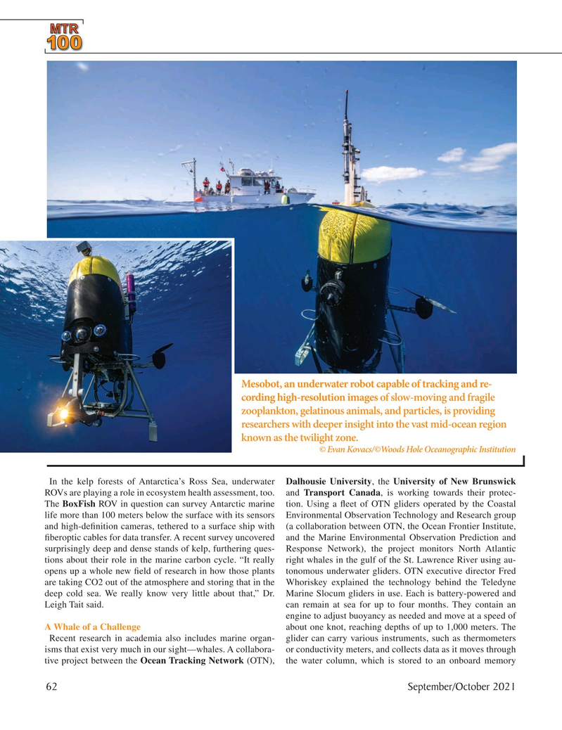 Marine Technology Magazine, page 62,  Sep 2021