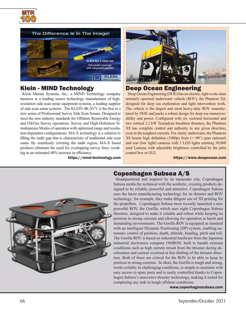 Marine Technology Magazine, page 66,  Sep 2021