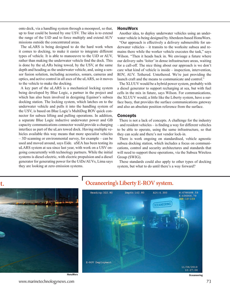 Marine Technology Magazine, page 73,  Sep 2021