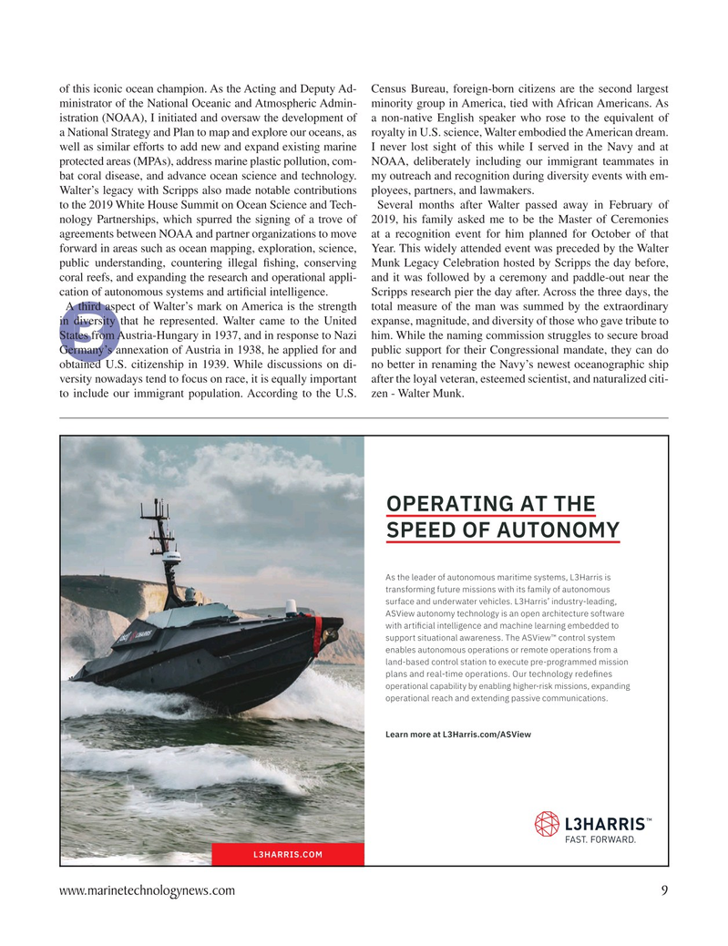 Marine Technology Magazine, page 9,  Nov 2021