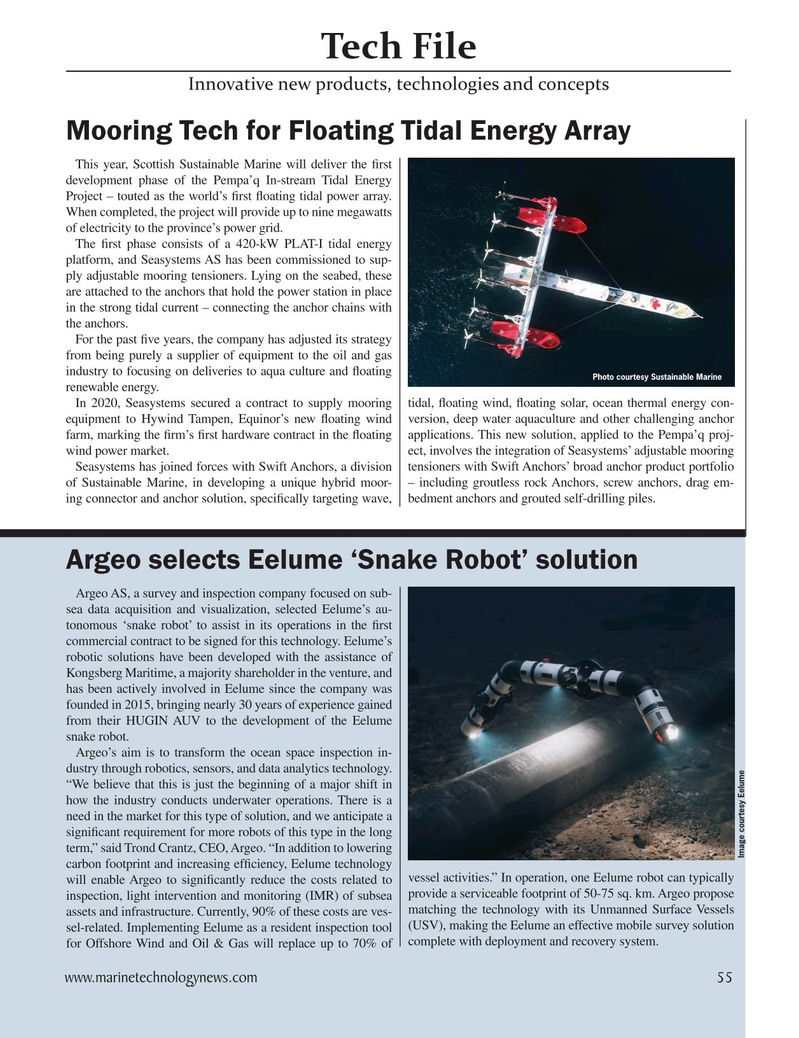 Marine Technology Magazine, page 55,  Nov 2021
