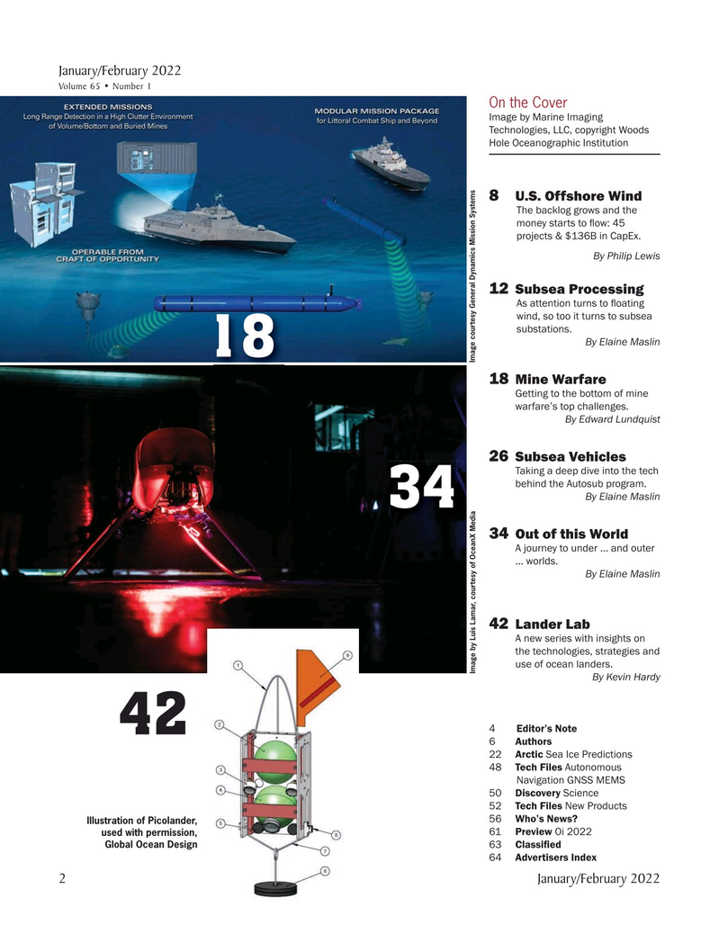 Marine Technology Magazine, page 2,  Jan 2022