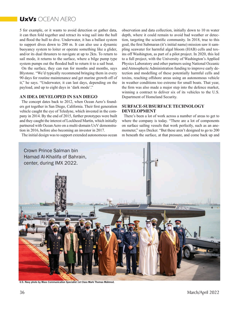 Marine Technology Magazine, page 36,  Mar 2022