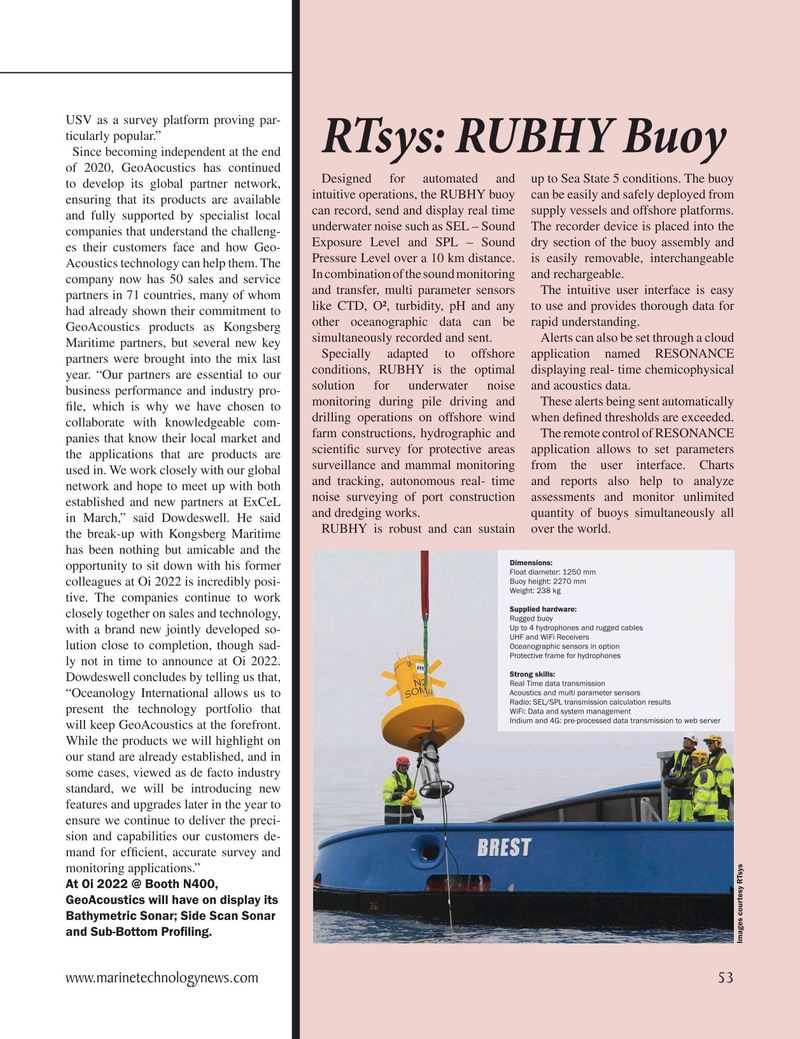 Marine Technology Magazine, page 53,  Mar 2022