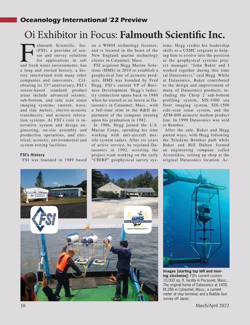 Marine Technology Magazine, page 56,  Mar 2022
