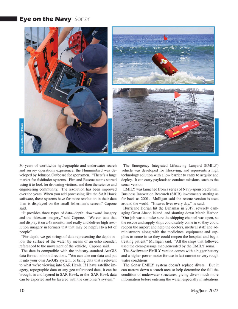 Marine Technology Magazine, page 10,  May 2022