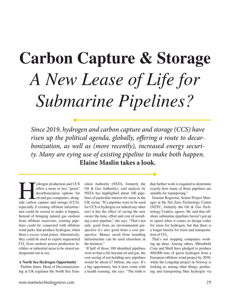Marine Technology Magazine, page 29,  May 2022