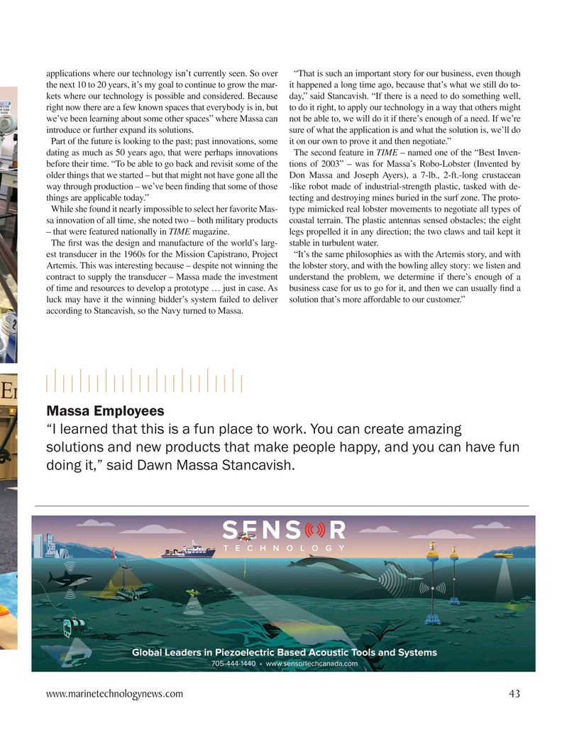Marine Technology Magazine, page 43,  May 2022
