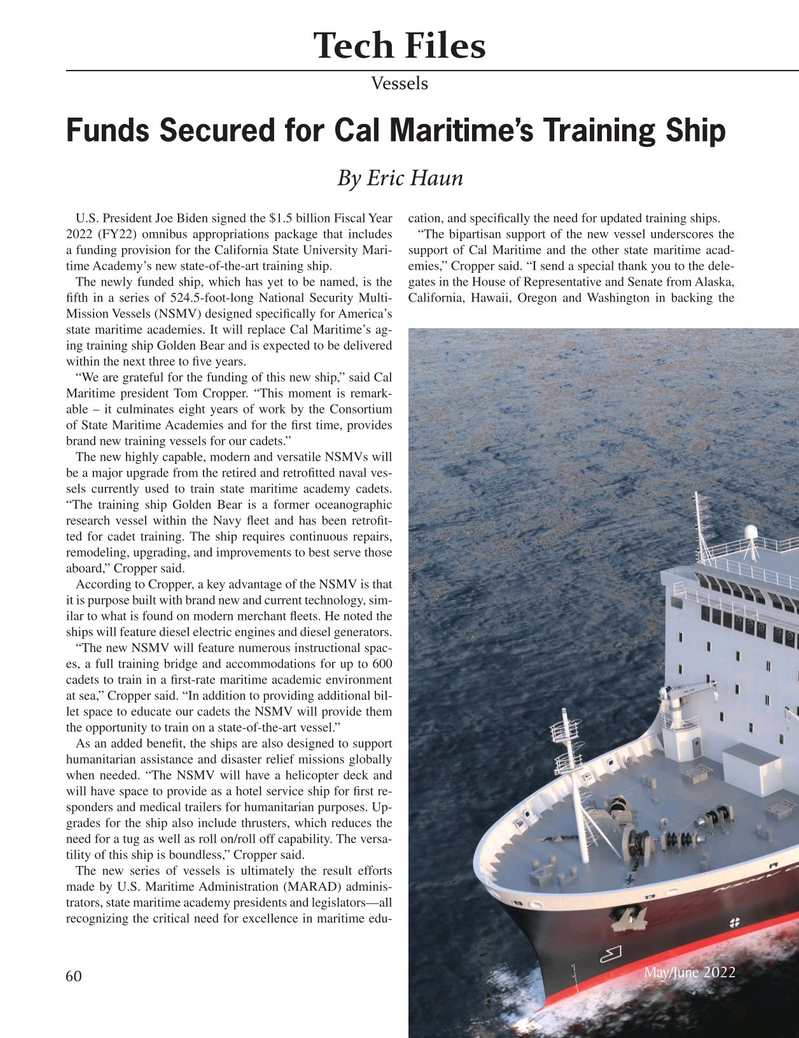 Marine Technology Magazine, page 60,  May 2022