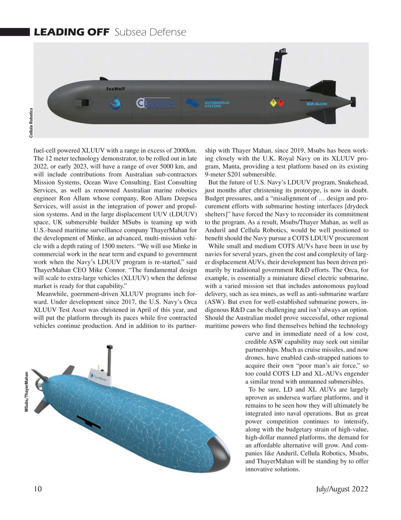 Marine Technology Magazine, page 10,  Jul 2022