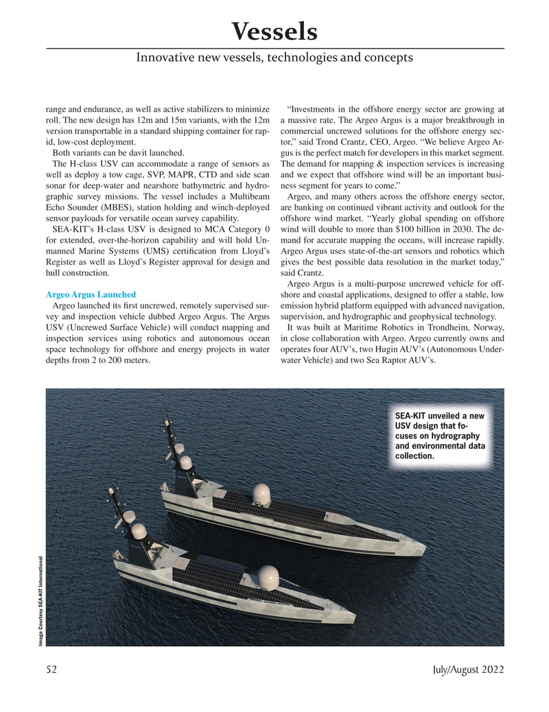 Marine Technology Magazine, page 52,  Jul 2022