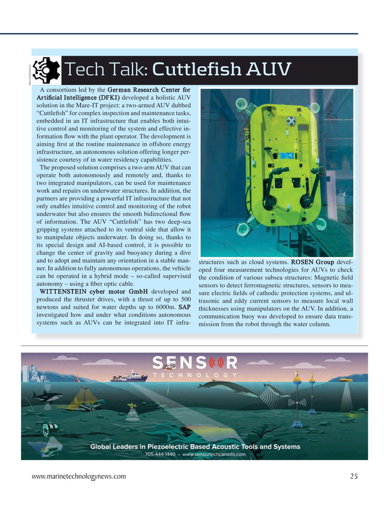 Marine Technology Magazine, page 25,  Sep 2022