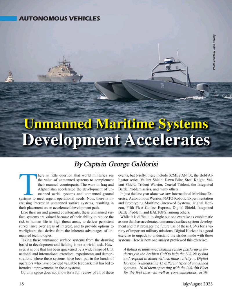 Marine Technology Magazine, page 18,  Jul 2023