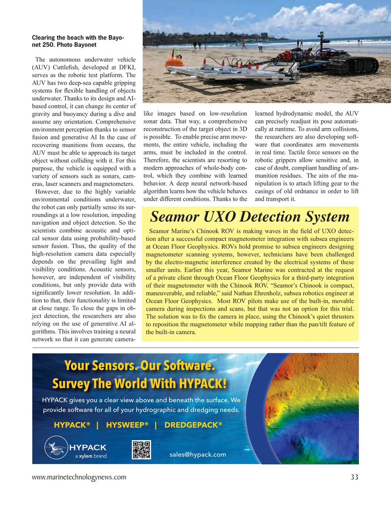 Marine Technology Magazine, page 33,  Jul 2023