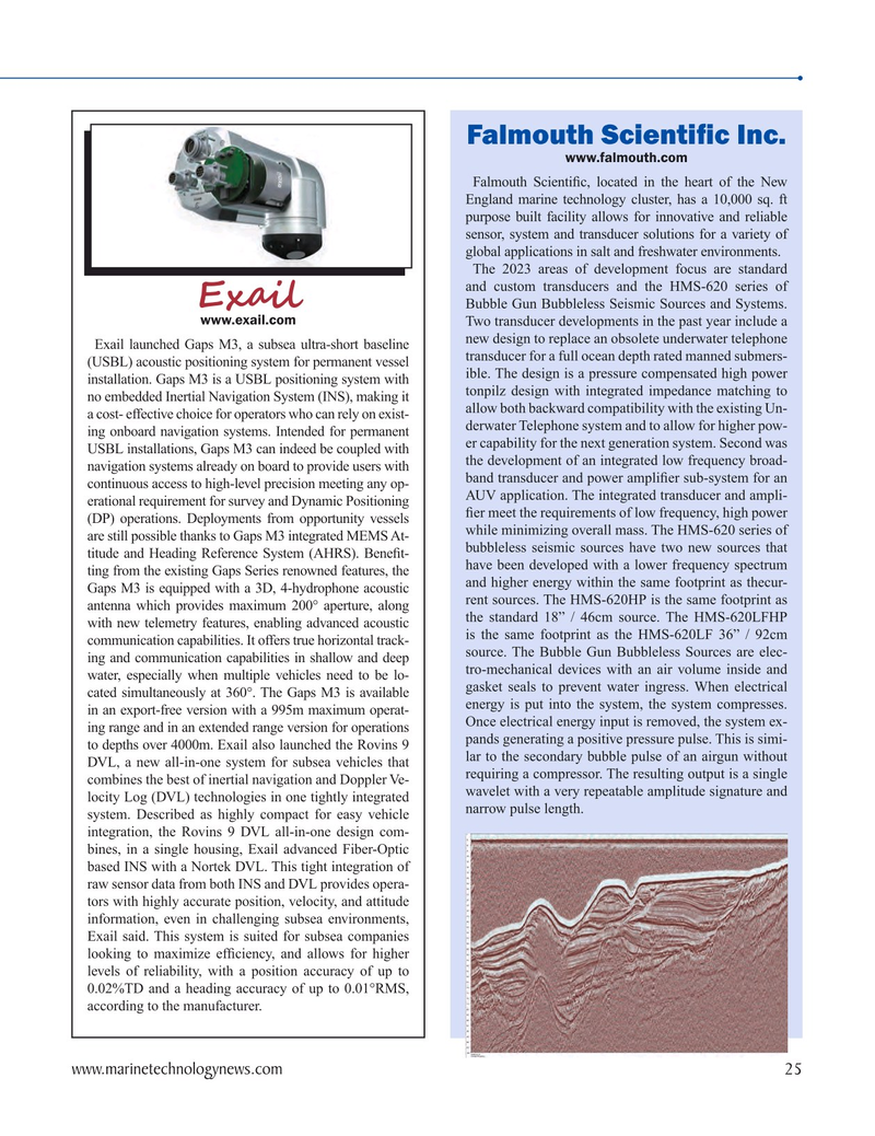 Marine Technology Magazine, page 25,  Sep 2023