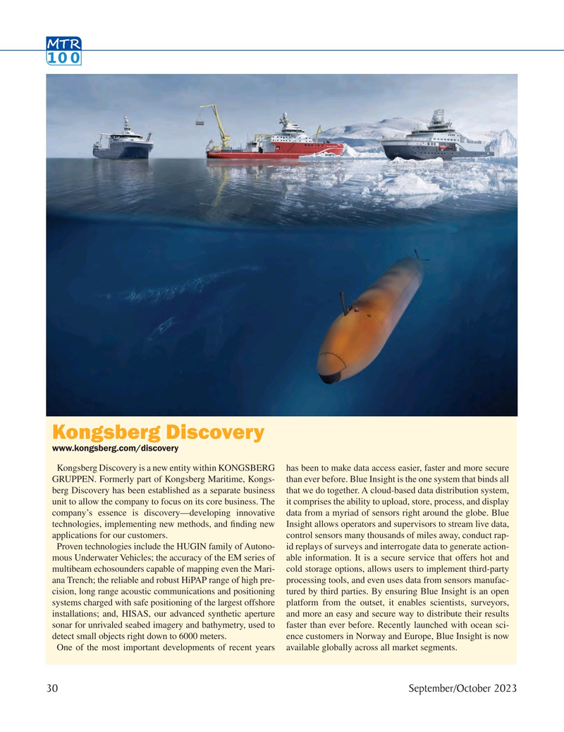 Marine Technology Magazine, page 30,  Sep 2023