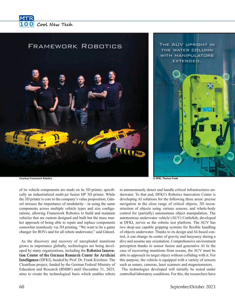 Marine Technology Magazine, page 60,  Sep 2023
