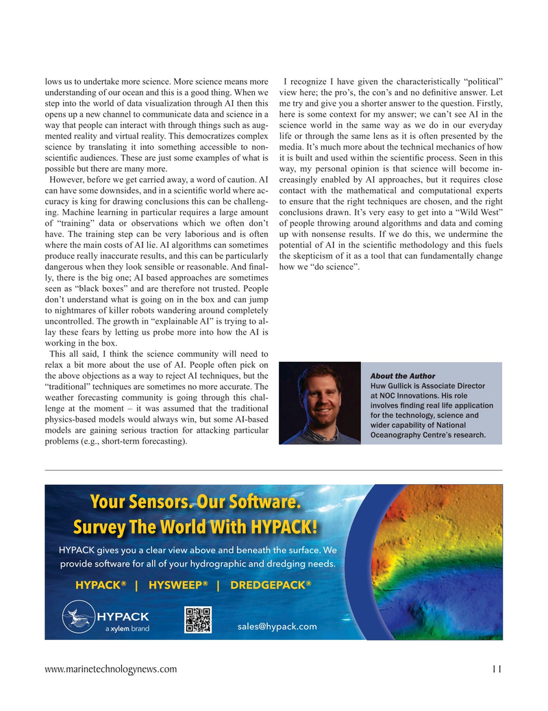 Marine Technology Magazine, page 11,  Nov 2023