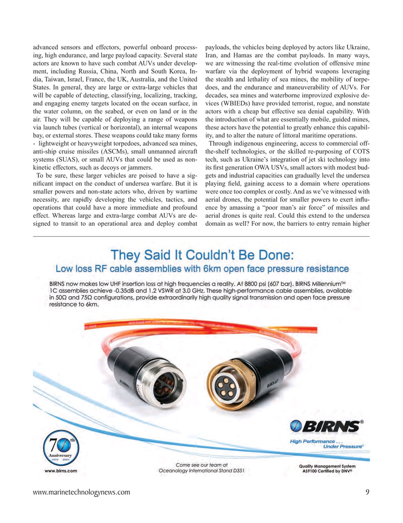 Marine Technology Magazine, page 9,  Jan 2024