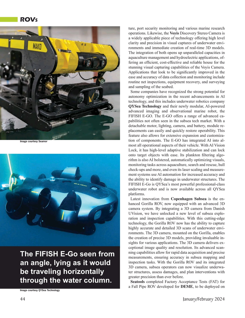 Marine Technology Magazine, page 44,  Jan 2024
