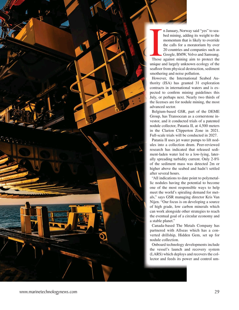 Marine Technology Magazine, page 29,  Mar 2024