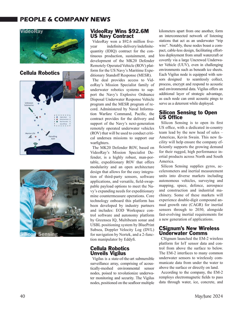 Marine Technology Magazine, page 40,  May 2024
