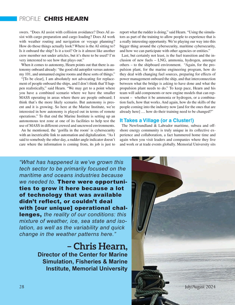 Marine Technology Magazine, page 28,  Jul 2024