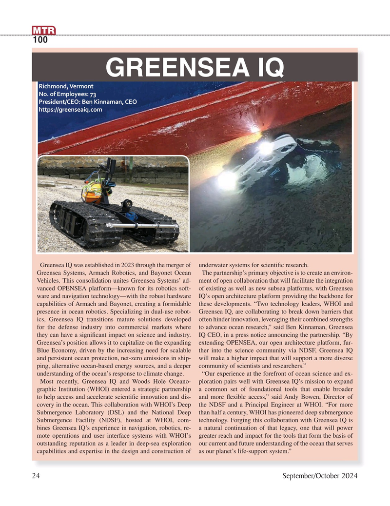 Marine Technology Magazine, page 24,  Sep 2024