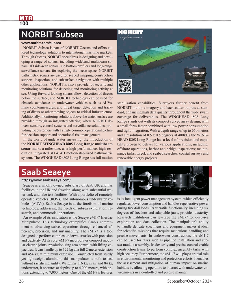 Marine Technology Magazine, page 26,  Sep 2024