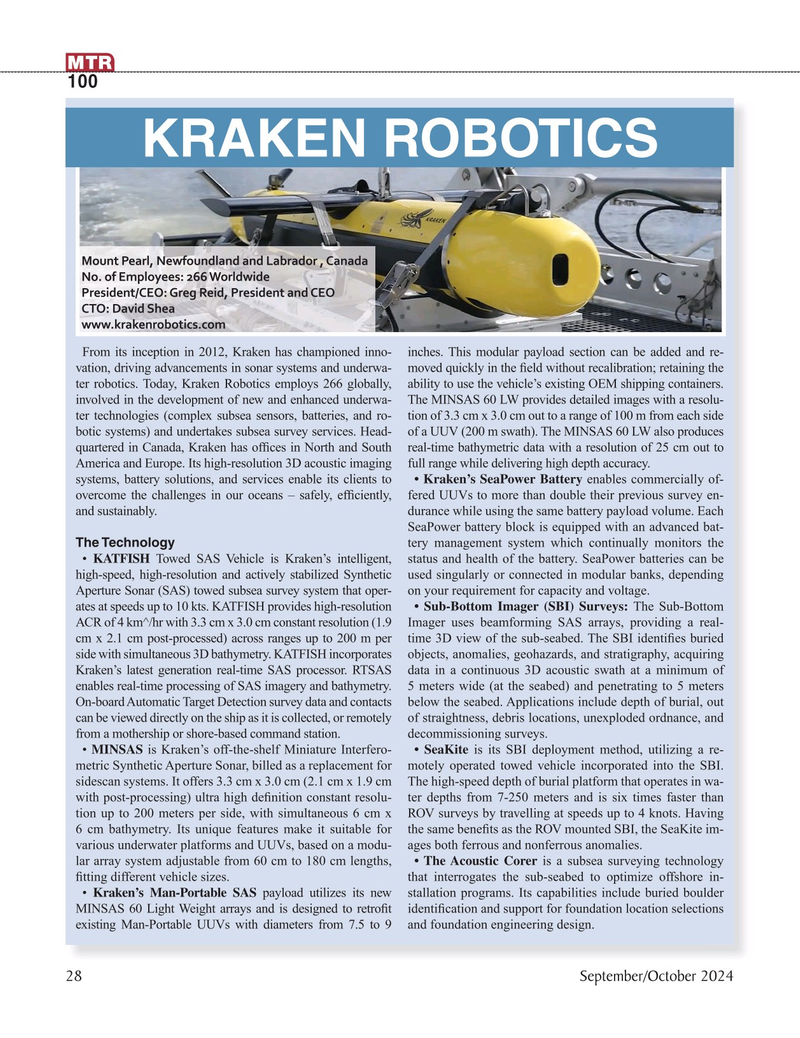 Marine Technology Magazine, page 28,  Sep 2024