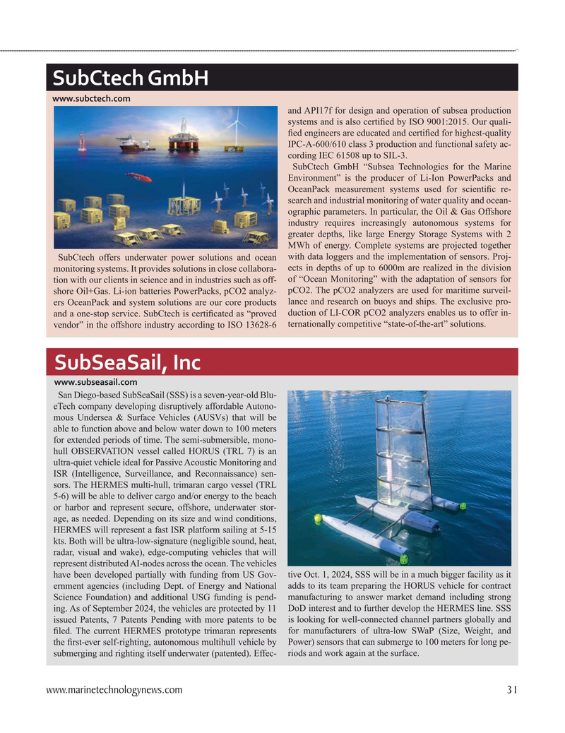 Marine Technology Magazine, page 31,  Sep 2024