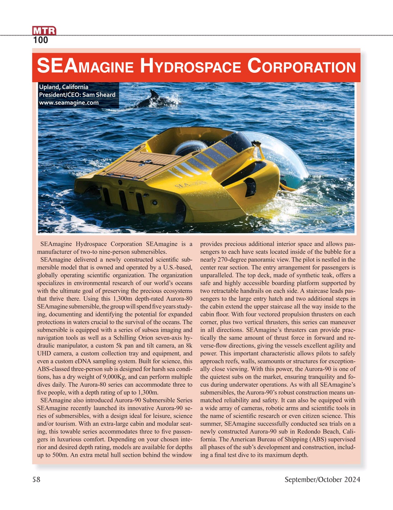 Marine Technology Magazine, page 58,  Sep 2024