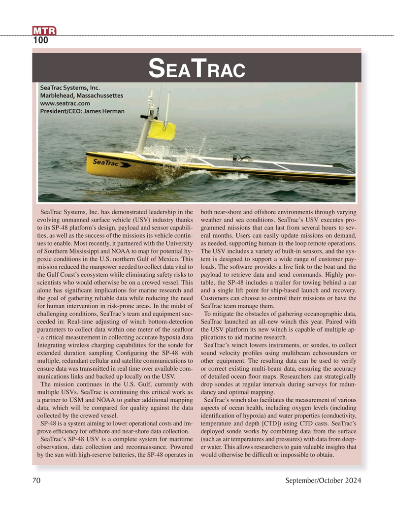 Marine Technology Magazine, page 70,  Sep 2024