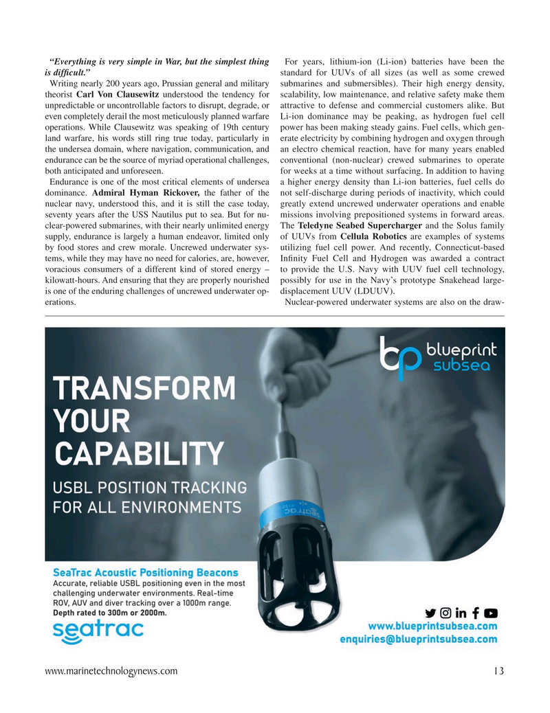 Marine Technology Magazine, page 13,  Nov 2024