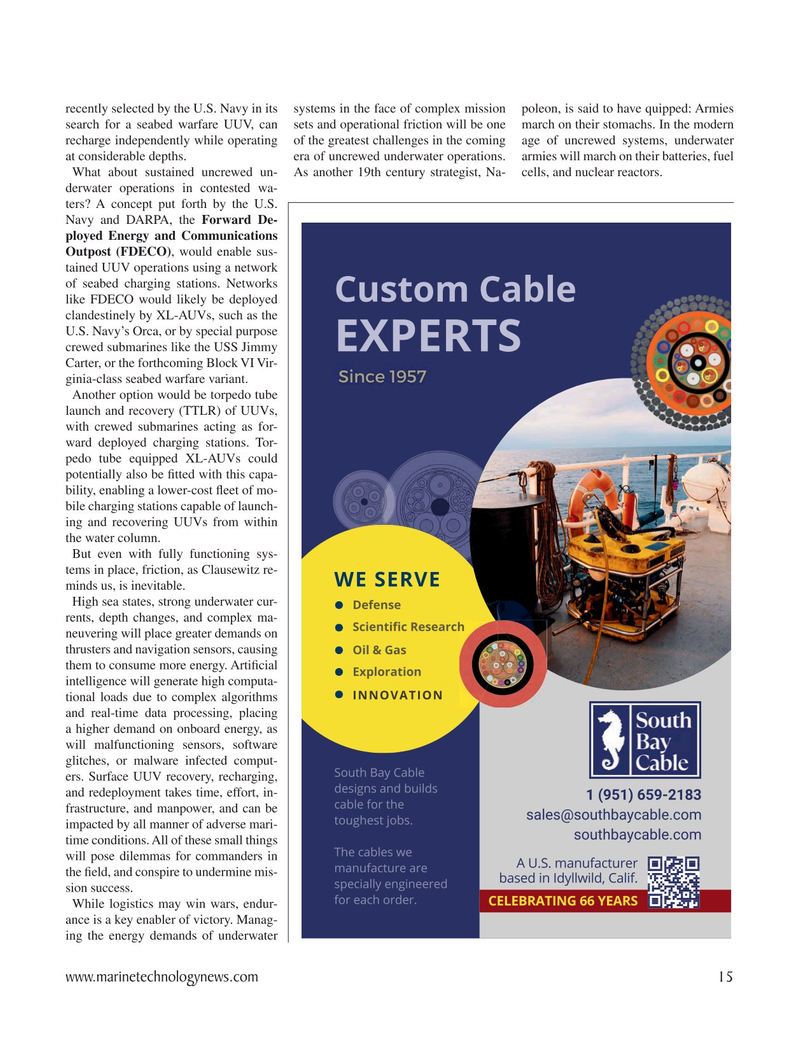 Marine Technology Magazine, page 15,  Nov 2024