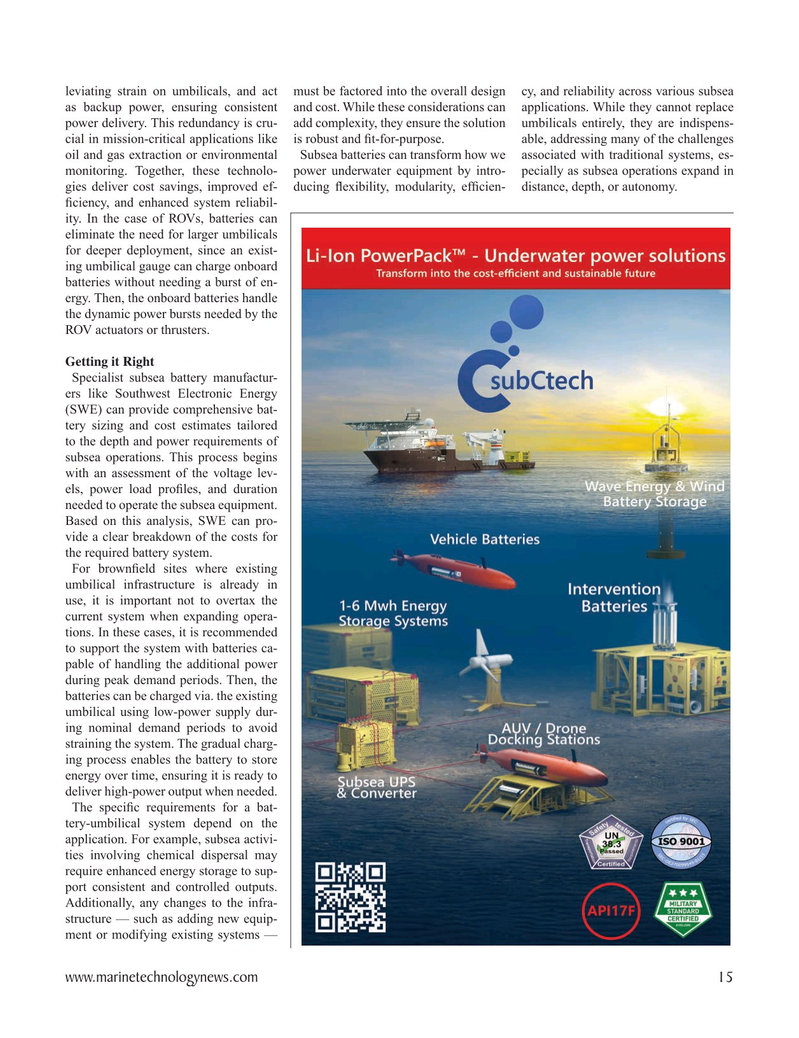 Marine Technology Magazine, page 15,  Jan 2025