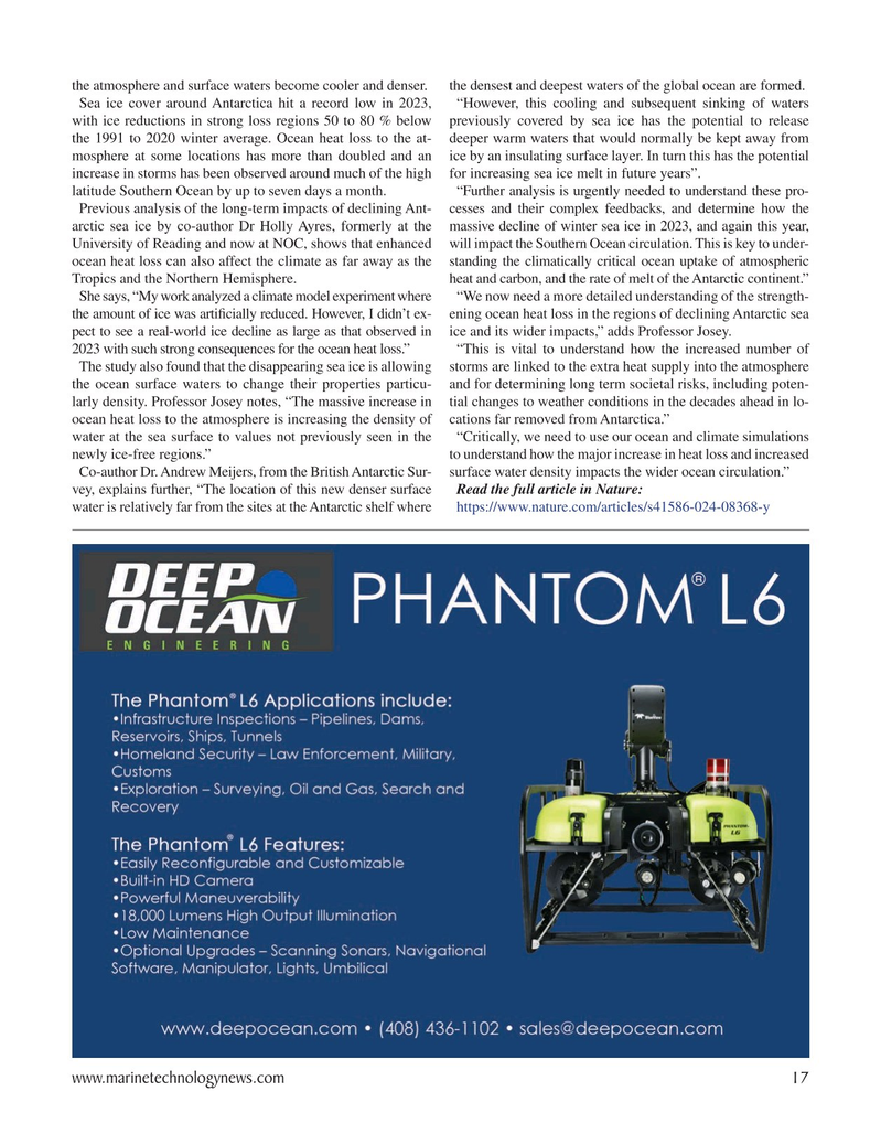 Marine Technology Magazine, page 17,  Jan 2025