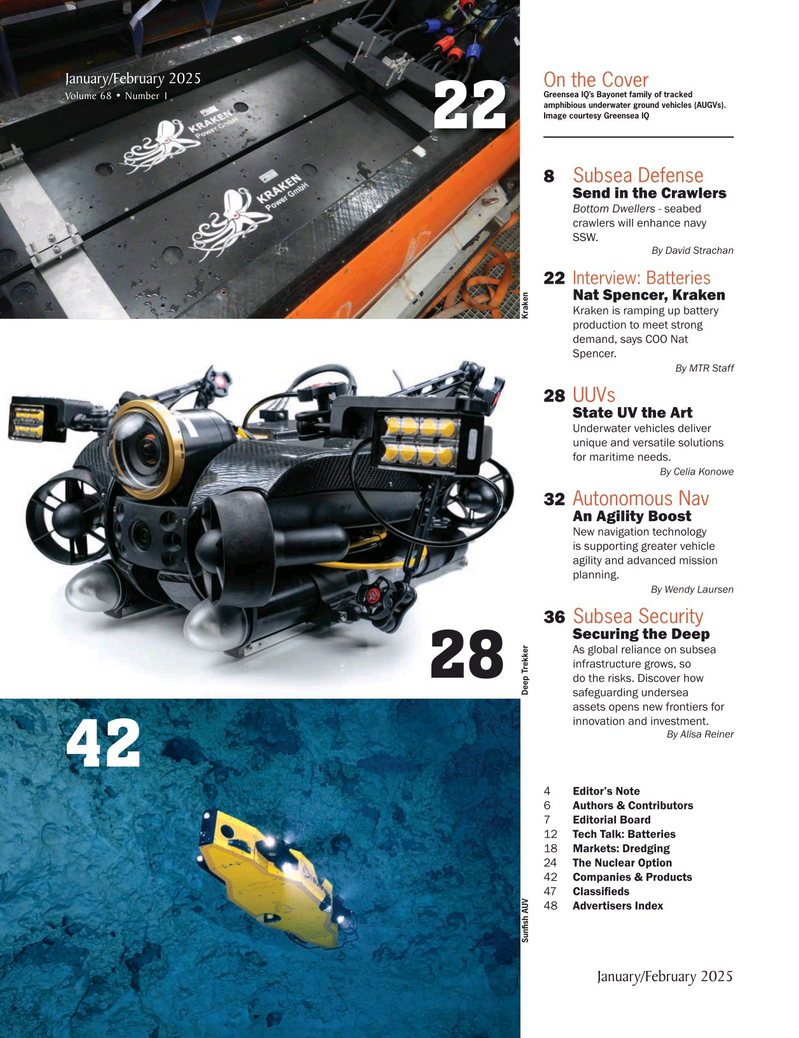 Marine Technology Magazine, page 2,  Jan 2025