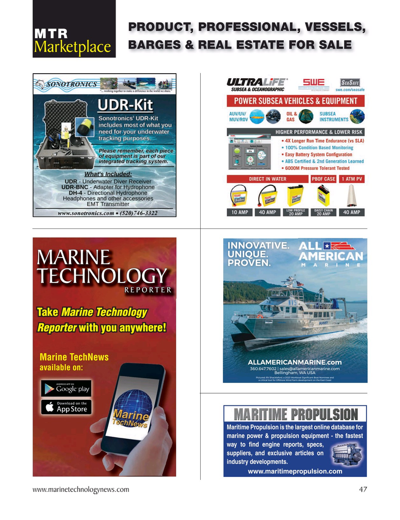 Marine Technology Magazine, page 47,  Jan 2025