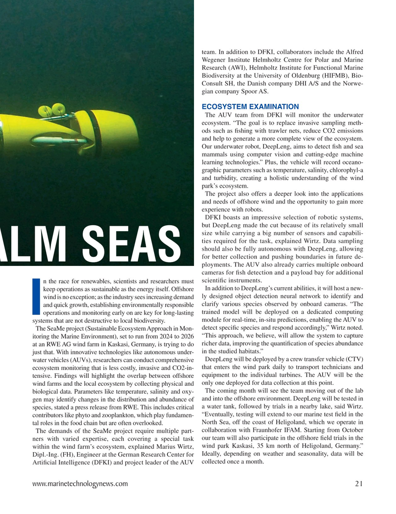 Marine Technology Magazine, page 21,  May 2025