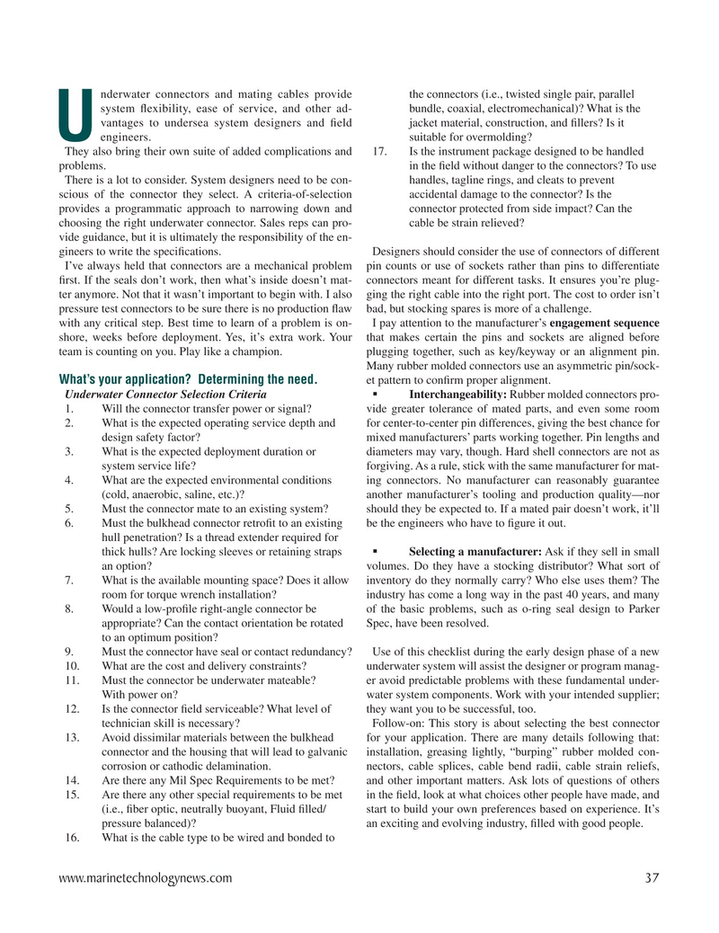 Marine Technology Magazine, page 37,  May 2025