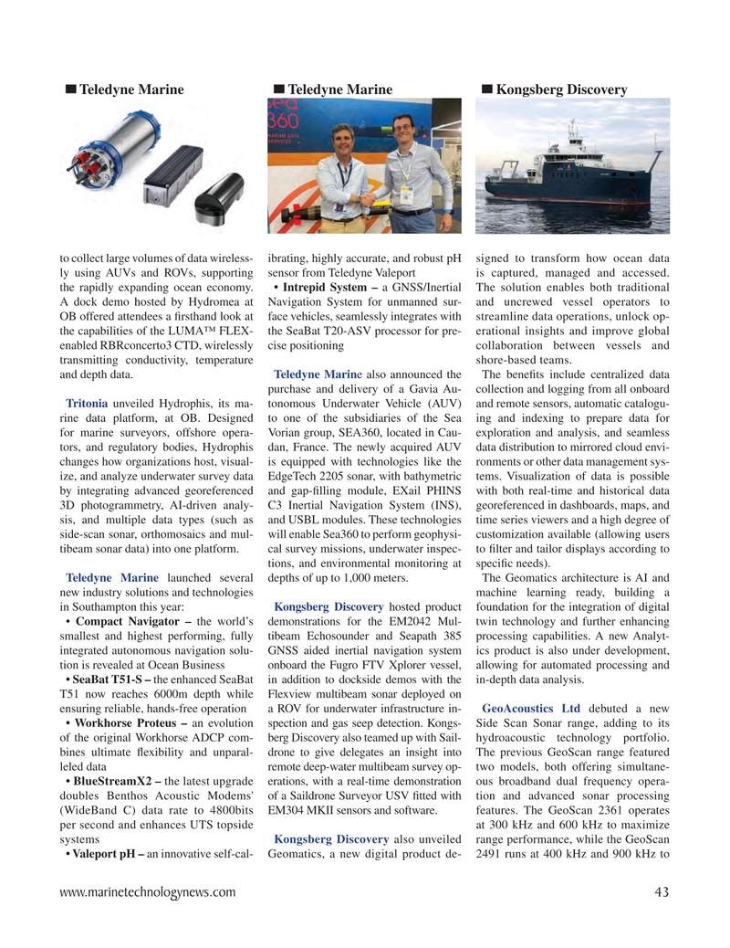 Marine Technology Magazine, page 43,  May 2025