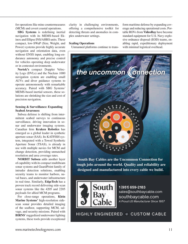 Marine Technology Magazine, page 11,  Sep 2025
